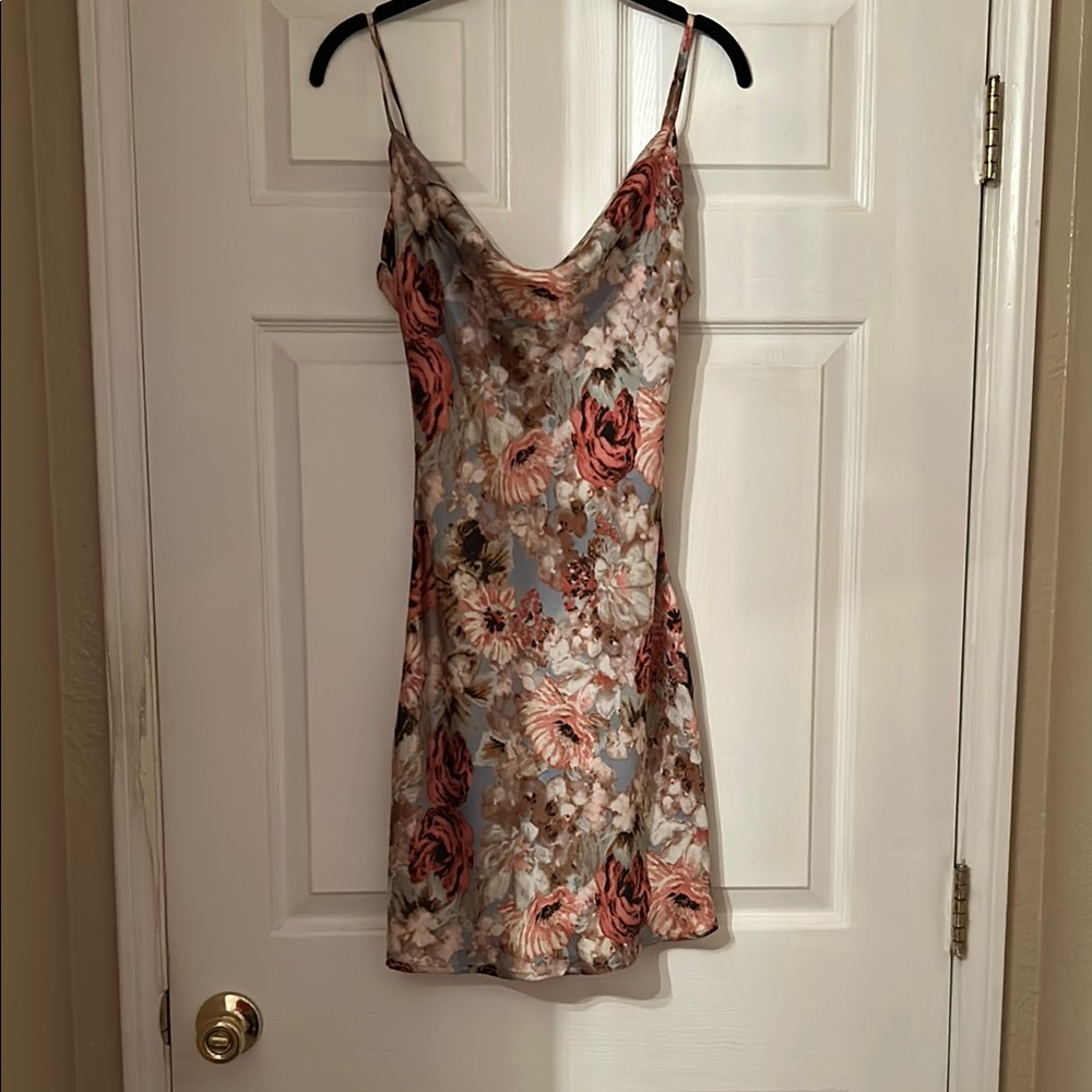 Lovely Day Floral Dress with Cream and Brown Accents